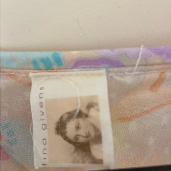 Tina Givens Floral print cotton Sleeveless Dress with Ruched Hem - Picture 4 of 10